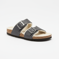 Nordic Sole Sandal - Minimalist winter sandal with shearling lining